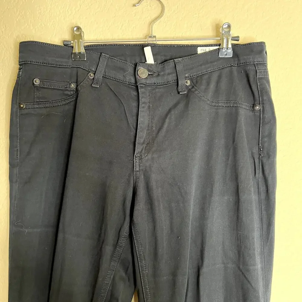 rag & bone Legging Jeans Women 30 Washed Black Stretch Modal Skinny Mid Rise